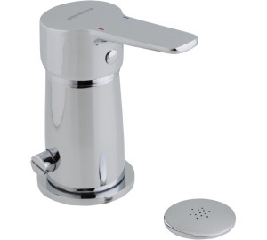 Single lever bidet mixer with diverter Chromed Basik
